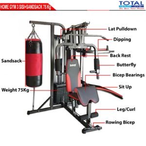 Home Gym 3 Sisi + Sand Sack Beban 75Kg
