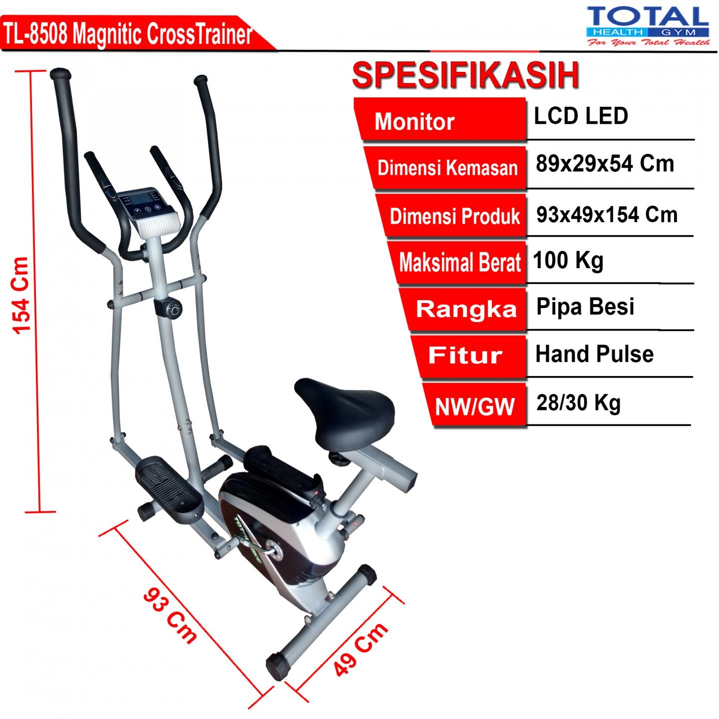 Magnetic Cross Trainer TL-8505 - Image 2