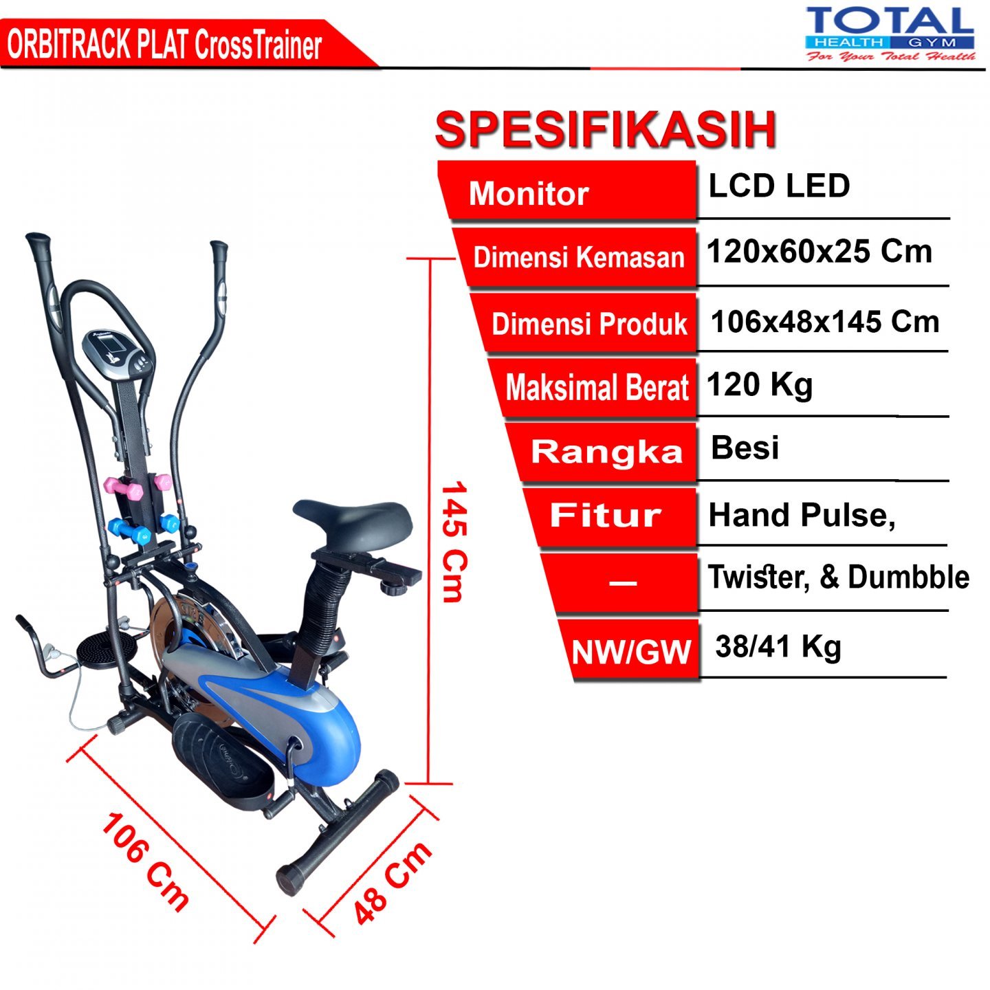 Orbitrack Plat - Elliptical Bike Cross Trainer - Image 2