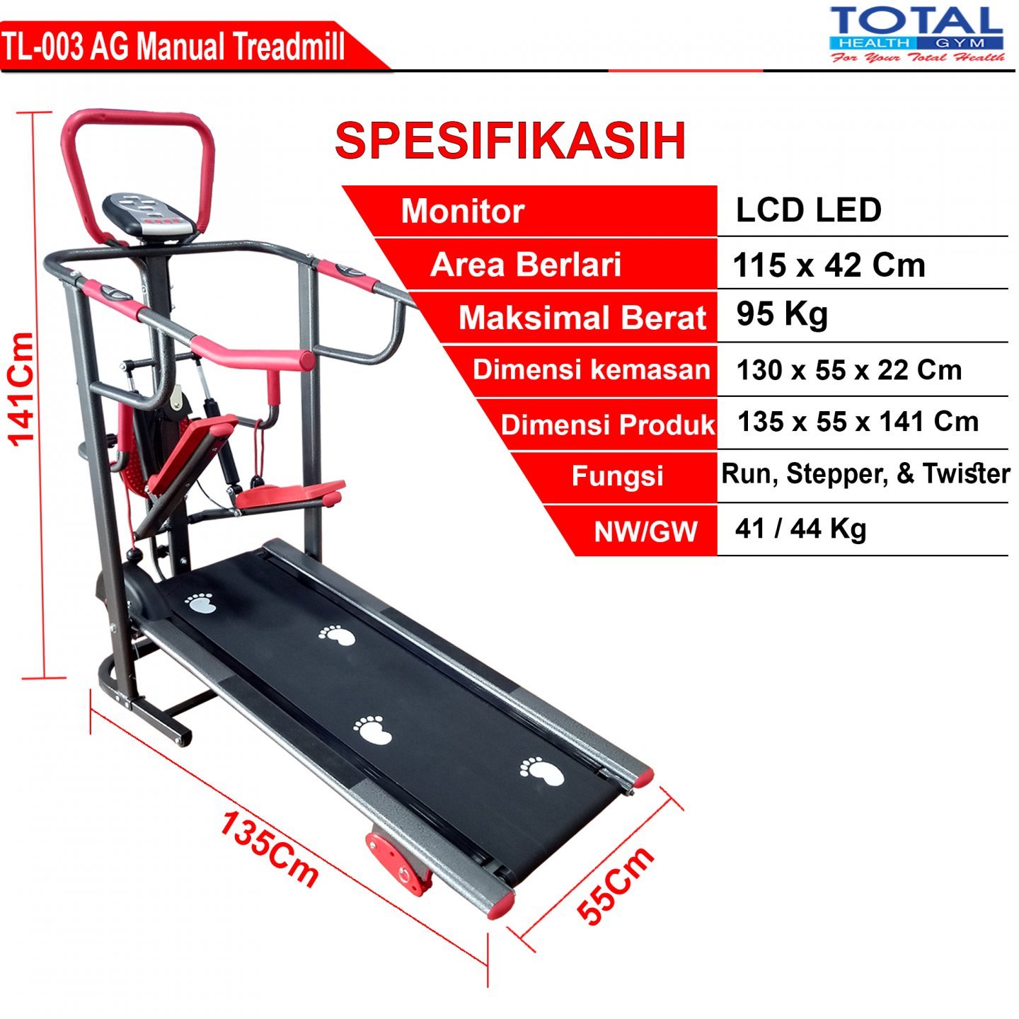 Treadmill Manual TL-003AG - Image 2