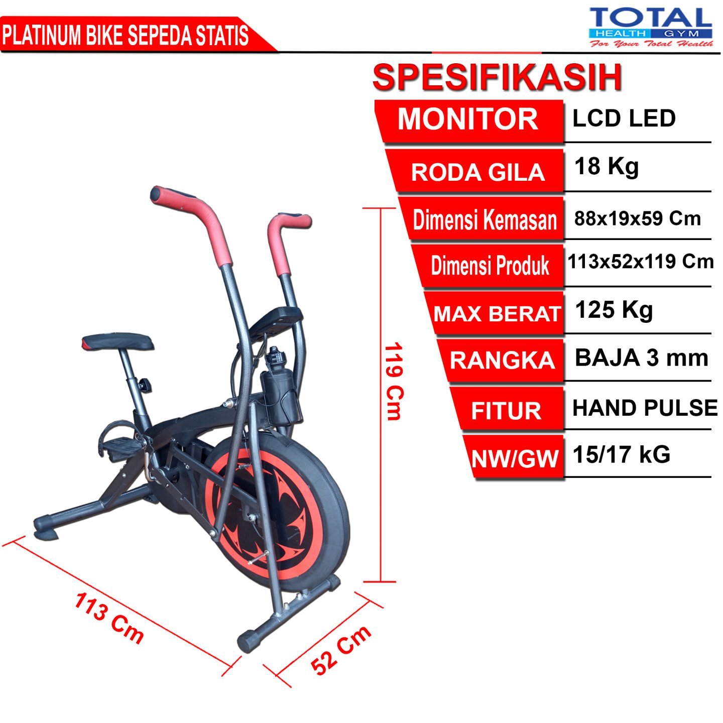 Platinum Bike - Sepeda Statis - Image 2