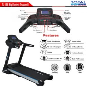 TL-199 Treadmill LIstrik - Auto Incline