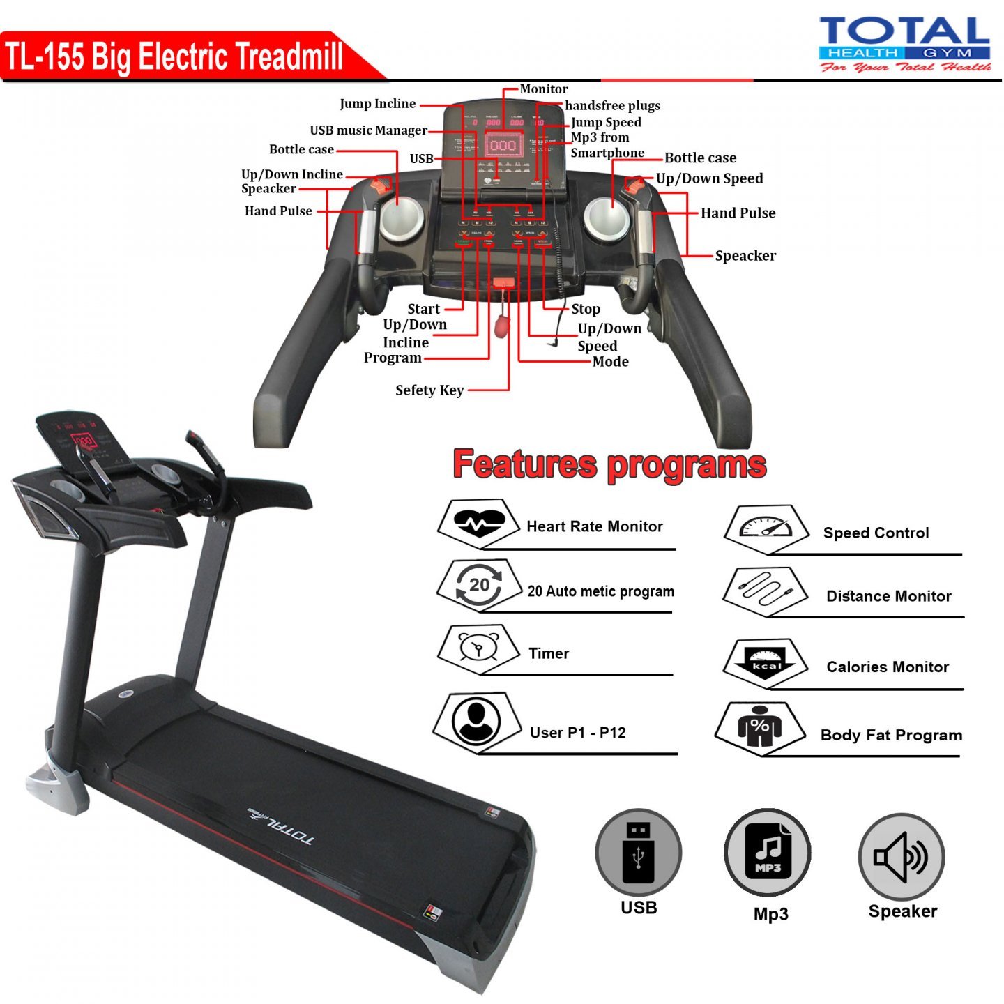 Treadmill Listrik TL-155