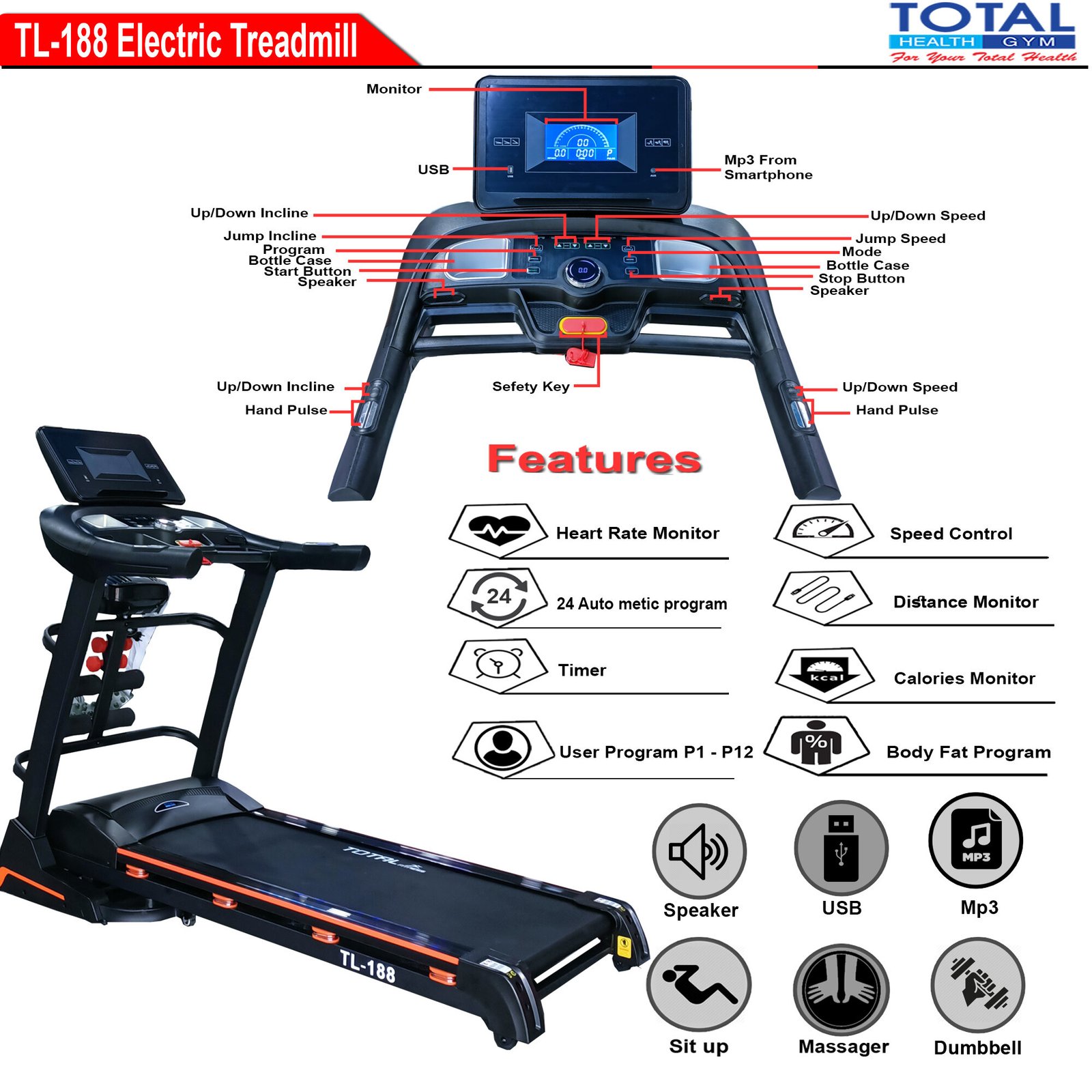 Treadmill Listrik TL-188