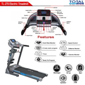 TL-270 Auto Incline Electric Treadmill