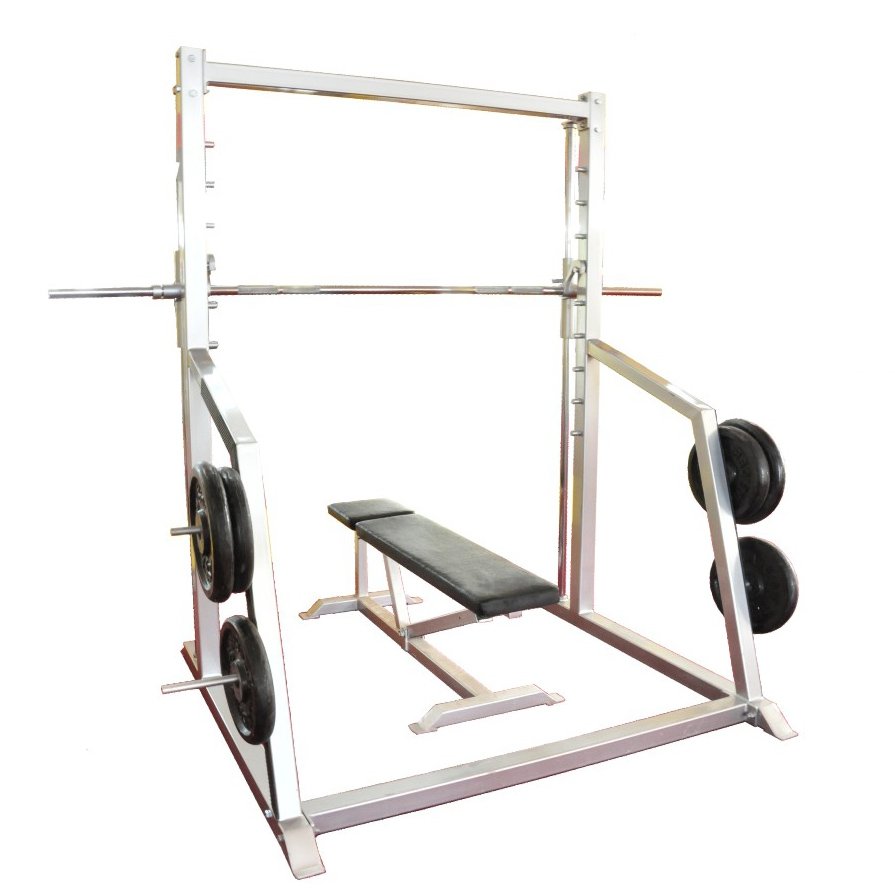 Smith Machine & Bangku Incline Setelan + Beban 50 Kg